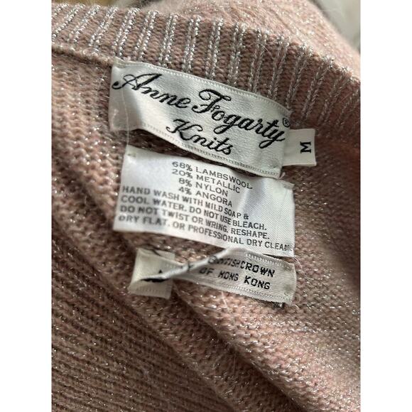 ANNE FOGARTY Vintage 1970s Metallic Knit Sweater Maxi Dress and Cardigan Set MED - Picture 7 of 16
